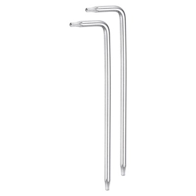2Stk T8 Manipulationssicherer Torx-Schlüssel Langer Arm S2 Stahl Verchromt