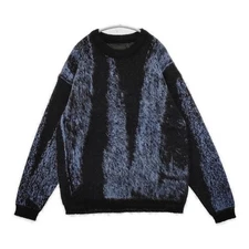 YOKE New JACQUARD MOHAIR SWEATER YK24FW0815S 2 Sweater knit blue 5-0821T∞