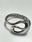 Vintage Tiffany & Co Elsa Peretti Sterling Silver Wave Ring 925 Spain SZ 5