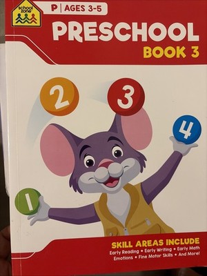 School Zone Preschool Single Book #3 Learning Program Paperback