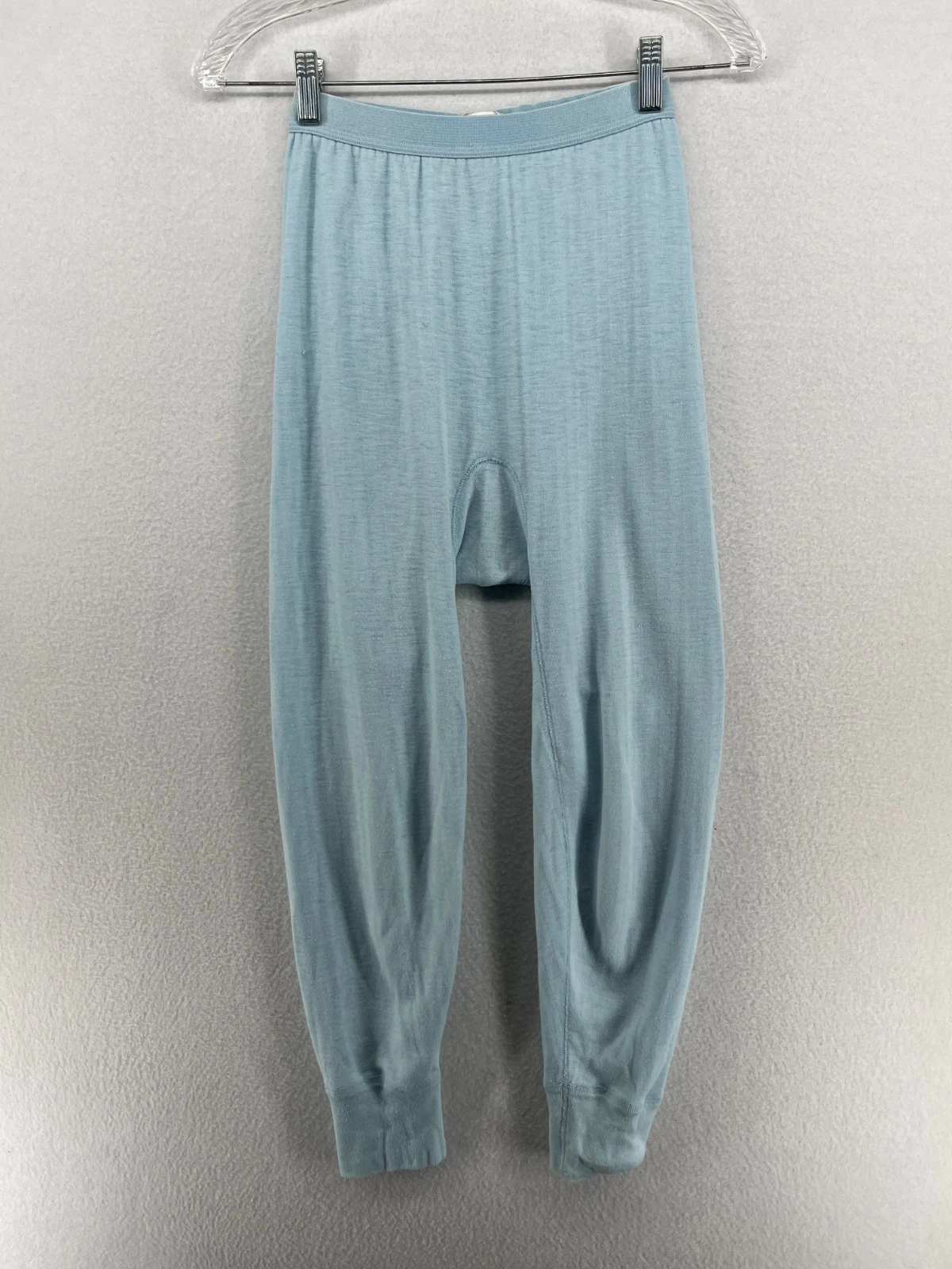BEAVER CREEK Pants Womens S Wool Blend Baselayer Thermal Bottoms Blue USA VTG