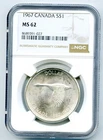 1967 S$1 CANADA SILVER FLYING GOOSE DOLLAR NGC MS62 UNCIRCULATED COIN