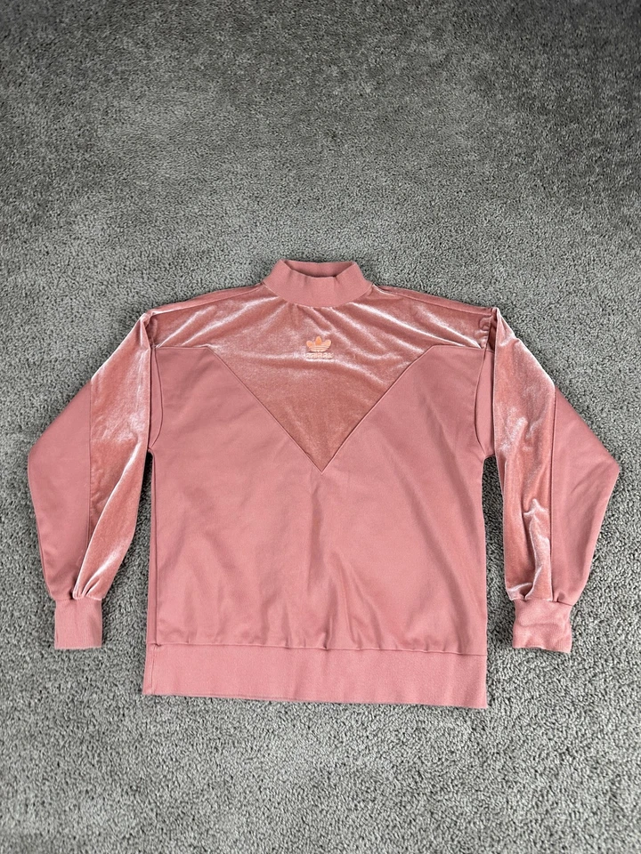 Adidas Sudadera Mujer XS Terciopelo Cuello Redondo Pullover Retro Trifolio Trifolio Foto 2 de 4