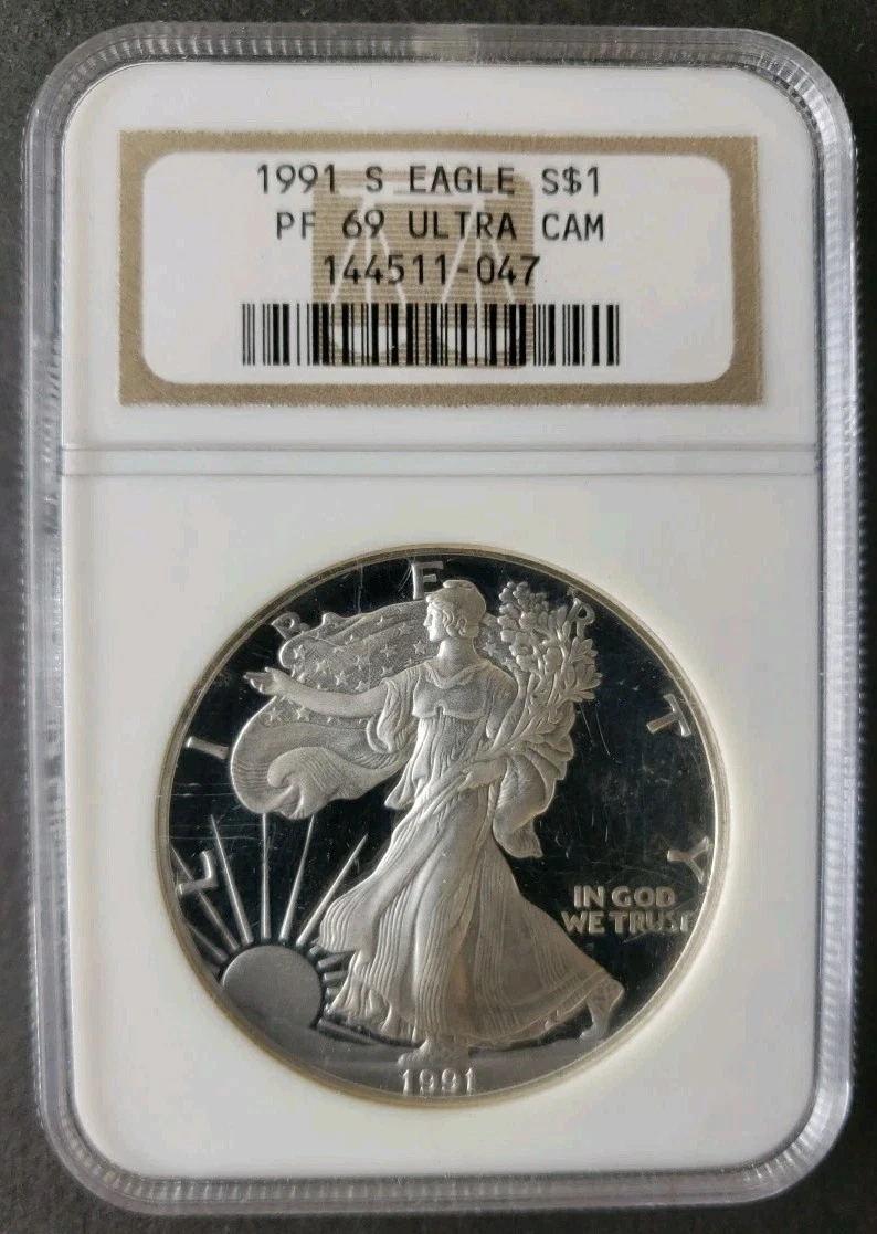 American Eagle MS 69 Graded 1991 Silver Bullion Coins for sale | eBay