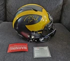 Tom Brady Signed Michigan Wolverines Pro F/S AUTH Helmet Fanatics COA CLEAN AUTO