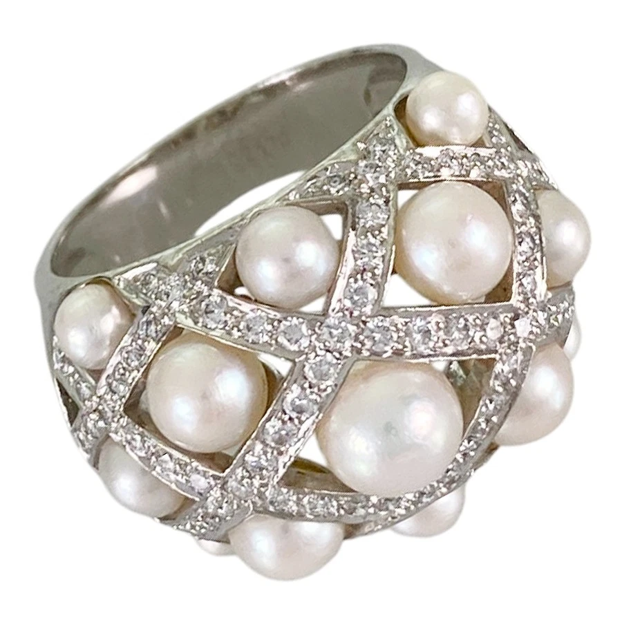 CHANEL ダブルパールリング CHANEL Pearl Ring Fine Rings for sale | eBay