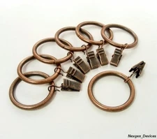 # CRBZ14 Alenno Drapery Clip Rings - Antique Bronze - 14 pcs (NEW)