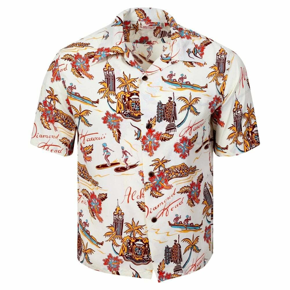 Sun Surf Aloha Hawaii Off White Hawaiian Shirt SURF11087 eBay