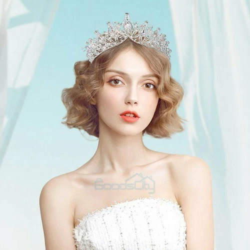 Coronas Tiaras Cristal Perla Novia Boda Corona para Mujer Princesa Tiara - Imagen 58 de 76