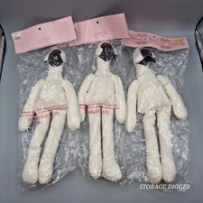 Vintage 1991 Lot of 3 Wimpole Street Creations Lamb Easter Craft Spring Rag Doll