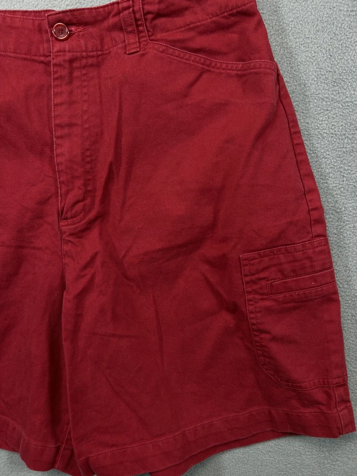 Pantalones Cortos Ciervo Blancos Para Mujer 8 Bermudas Chinas Rojas Bolsillos de Carga Informales Damas Foto 4 de 4