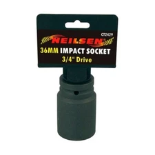 36mm DEEP IMPACT SOCKET NEILSEN TOOLS 3/4" Drive 6 Point Single Hex Design 2429