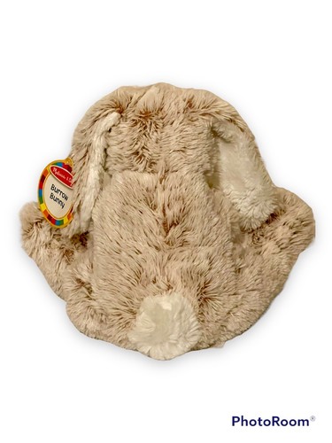 Burrow Bunny Rabbit Plush Melissa and Doug Brown Adorable Soft Stuffed Animal - Picture 2 of 4