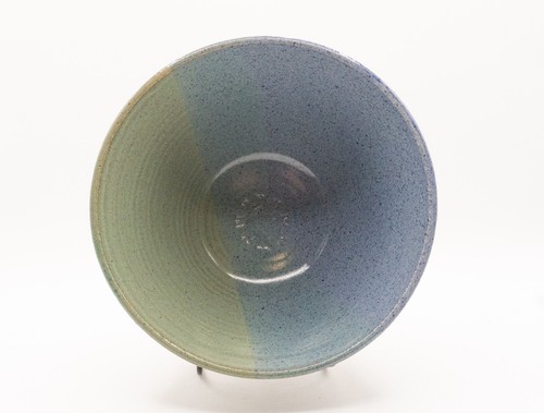 Brenda Schramm Boone NC Flame Studio Pottery 8" Blue & Green Deep Serving Bowl - 第 5/8 張圖片