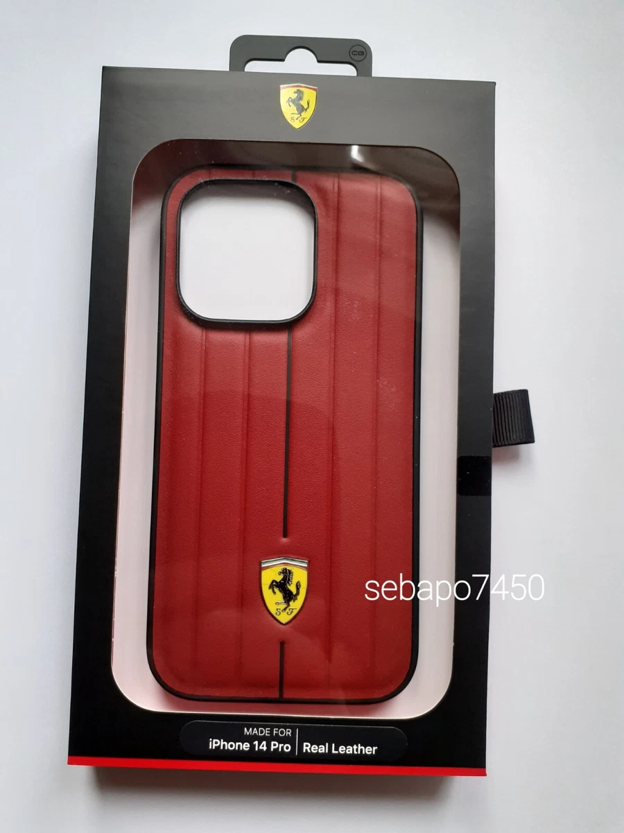 Coque Ferrari FEHCS23LPBAK S23 Ultra-S918 Noir Rigide Lignes Hot Stamp