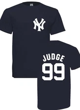 ADULT AARON JUDGE NEW YORK YANKEES T-SHIRT NAVY or Gray  FREE SHIPPING