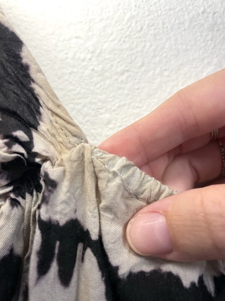 Mameluco ELAN para mujer talla pequeña tie dye cubrir fuera del hombro ropa de playa beige Foto 4 de 4