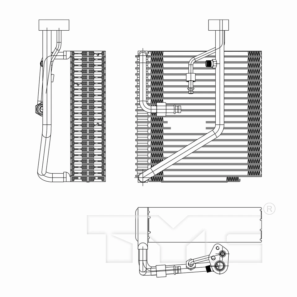 Núcleo evaporador TYC A/C para 1997-2004 Mitsubishi Montero Sport 97278 - Imagem 4 de 4