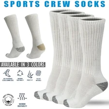 Mens Adults Socks 12 Pairs Work Sports Cotton Cushion Sole Sock Size UK 6–11