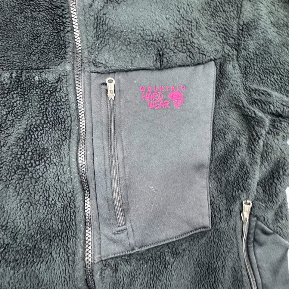 Chaqueta polar Mountain Hardwear juvenil negra con cremallera completa talla L/G cálida para exteriores Foto 2 de 4