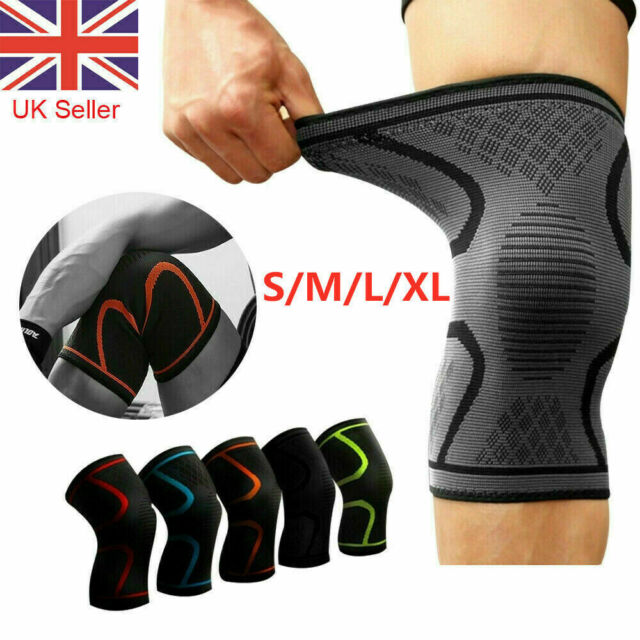 2 Copper Knee Support Compression Sleeve Brace Patella Arthritis Pain Relief Gym