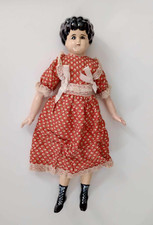 Vintage China Head Doll, Cloth body, 18" tall