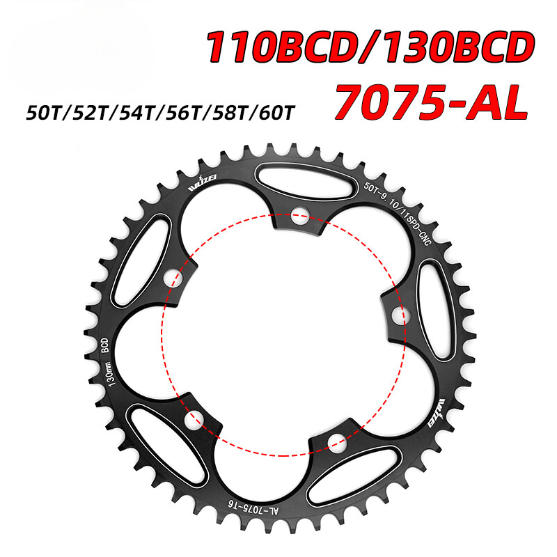 リベルタ　110サイズ Road Bike Chainring 110/130 BCD 50/52/54/56/58/60T Single