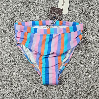 Matilda Jane Bikini Bottoms Womans Size 4 Small Saucy Stripes Beach Colorful NWT