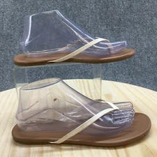 Lauren Conrad Sandals Womens 7.5 Casual Flip Flop Flats Comfort White Slip On