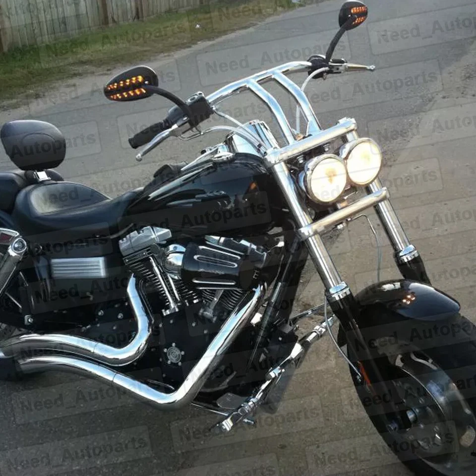 8" Rise T-Bars Handlebar For Harley Sportster Softail FLST FXST Custom Drag Bar Foto 3 de 4