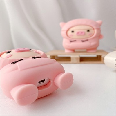 Compatible with Apple , Cochon mignon pour AirPods 1 2 Pro Case Cartoon Rose Pet