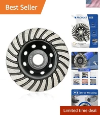 4-1/2 Inch Turbo Row Diamond Grinding Cup Wheel - Perfect for Granite & Marble