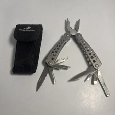 Winchester RARE Stainless Steel Multi-Tool Pocket Knife 9 N 1 + Sheath HTF Mint