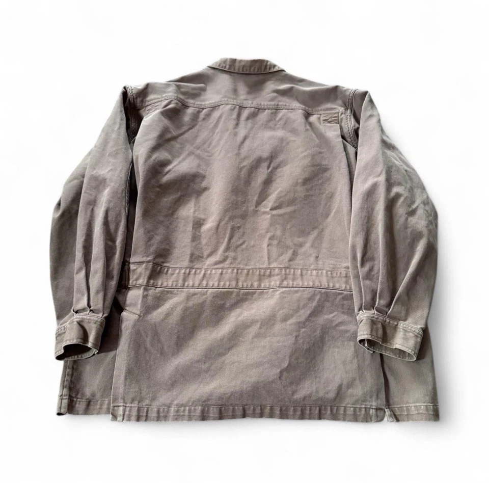 Jaqueta de caça Orvis masculina marrom XXL botões de metal casaco celeiro pesca ao ar livre - Imagem 2 de 4