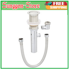OD-10 - 6 Inch Overflow Assembly for Bathroom Sink, Durable Stainless Steel D...