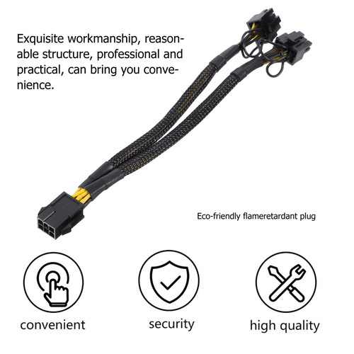 Mother to Double Express Power Cord Graphics Cards Extension Cable - Afbeelding 11 van 12