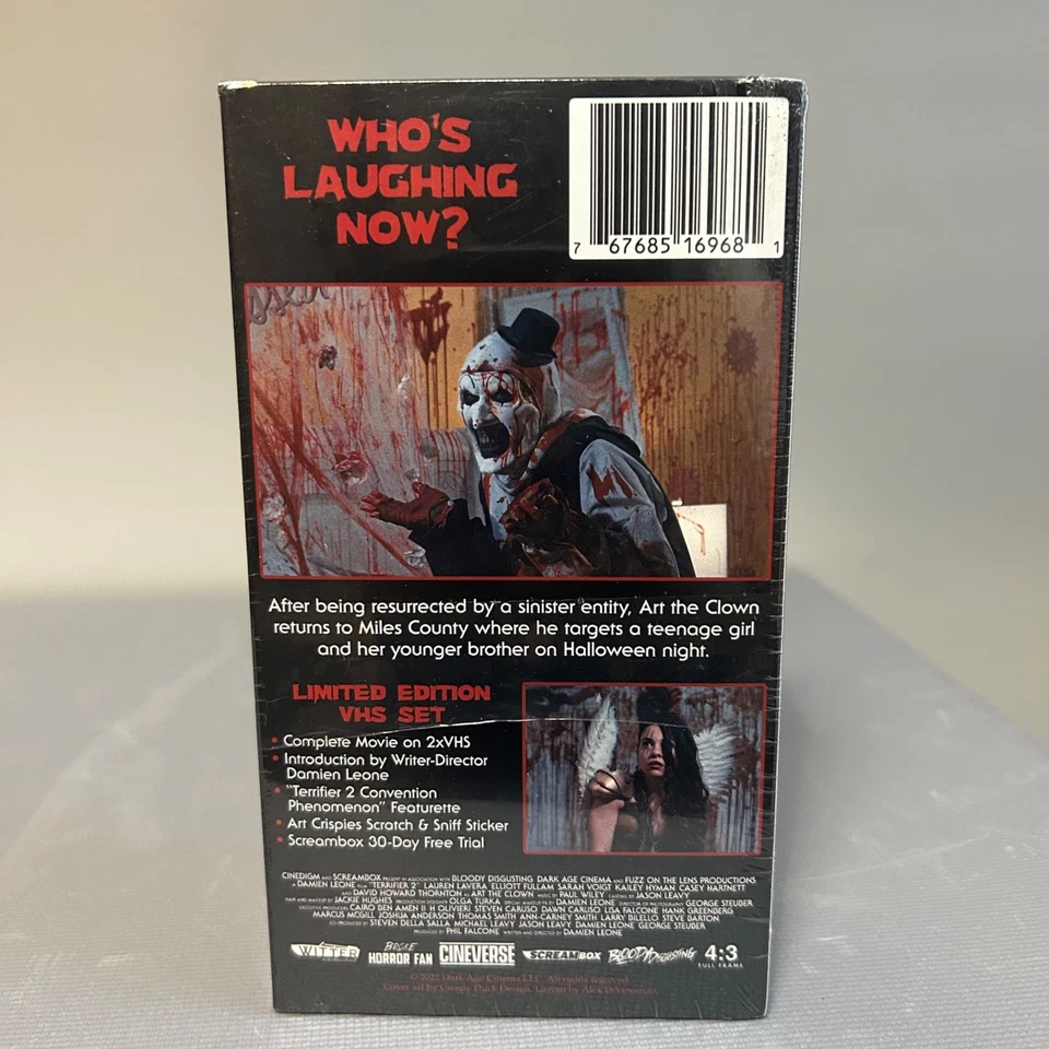 Terrifier 2 VHS Walmart Exclusive Limited Edition 2 Tape Collectors Edition - Image 2 of 4