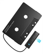 zeesean Car Bluetooth 5.1 Cassette Adapter Support TF Card, Wireless Cassette...