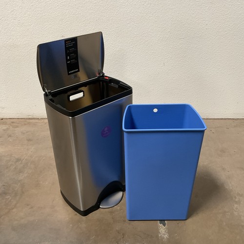 simplehuman 38 litri CW1814 Pattumiera a gradino rettangolare acciaio inox spazzolato - Foto 4 di 6