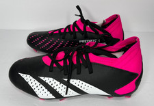 Adidas Predator Accuracy.3 FG J Soccer Cleats Blk/Wht/Pnk Size 5 1/2