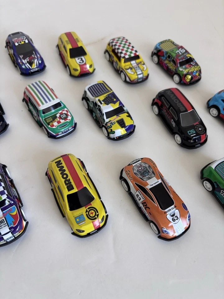 Assorted Mini Die-Cast Toy Cars Collection Pullback Action 18-Piece Set - Image 3 of 4