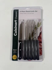 Steak Knife Set Cuisinart Classic Triple Rivet 6-Piece Stainless Steel