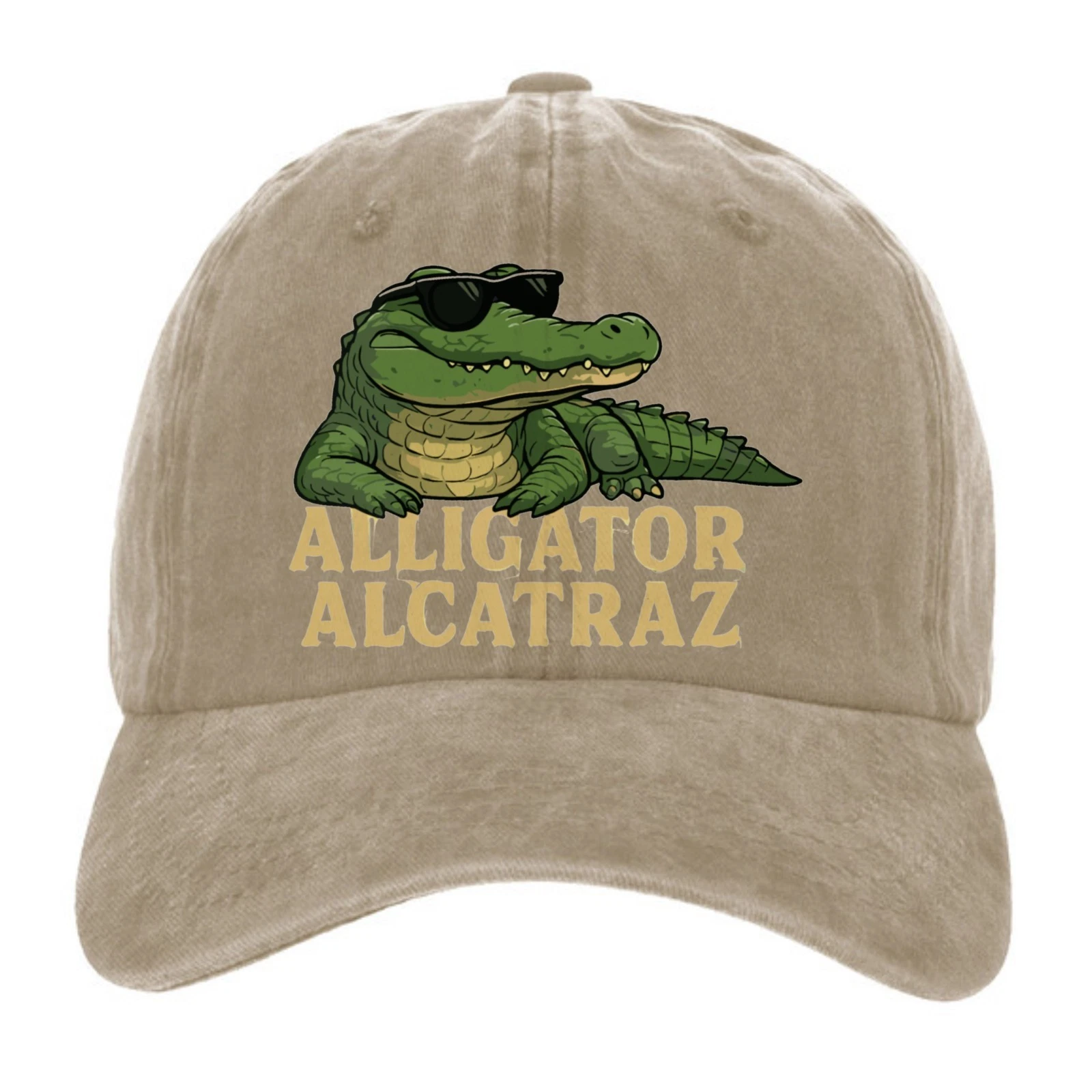 Alligator Alcatraz Cool Sunglasses Cartoon Everglades Florida Baseball Cap