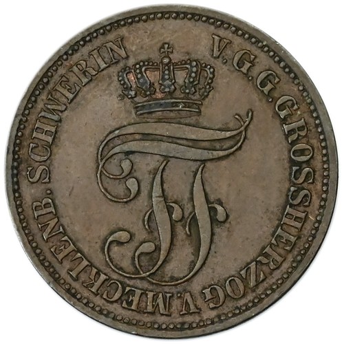MECKLEMBURGO-SCHWERIN 5 peniques 1872 cobre UNC Federico Francisco II - Imagen 2 de 2
