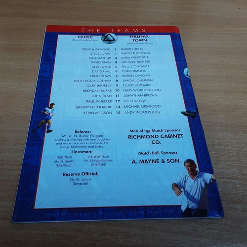 Stalybridge Celtic v Halifax Town, 28/8/1995, (GMVC) - Picture 2 of 2