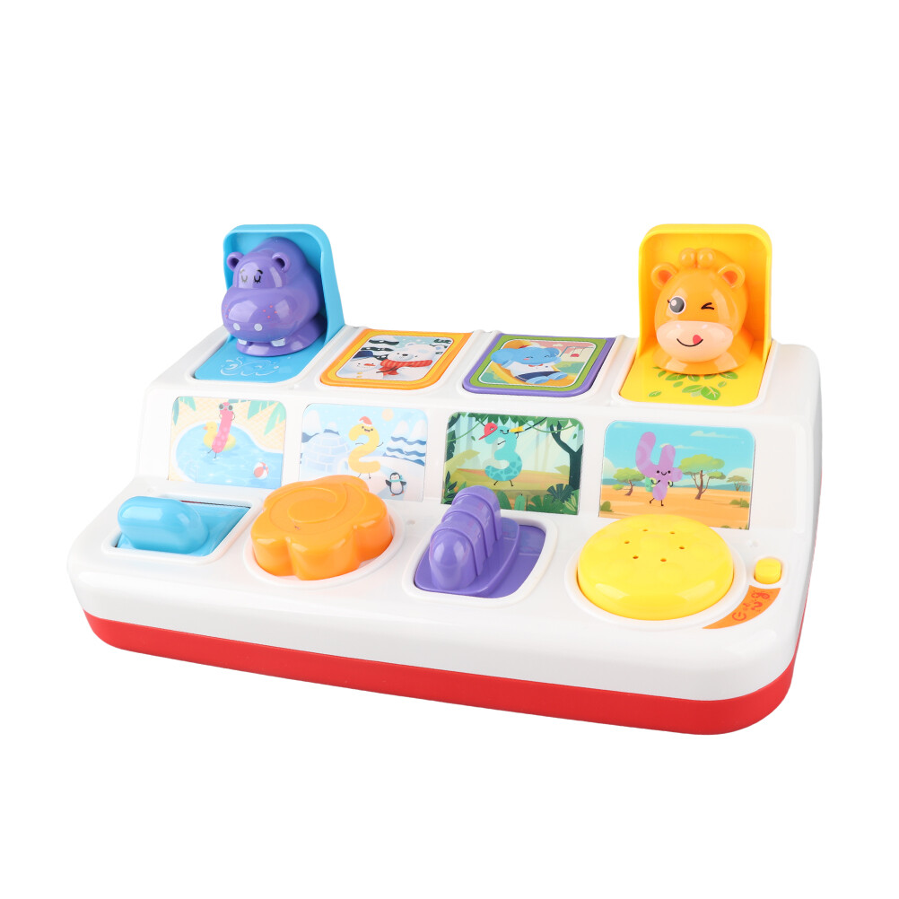Interactive Pop Up Animals Toy With Light Music Animal Sounds Baby Learning