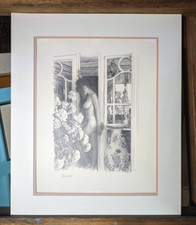 Douglas Hofmann B. 1945 Rare Original Pencil Drawing On Paper Signed