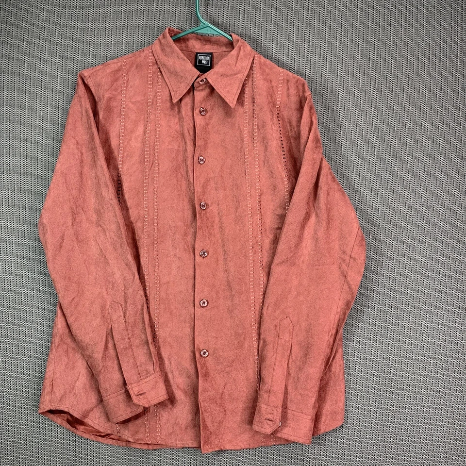 Camisa Junction West abotonada talla M marrón buen estado. 100% poliéster. Foto 2 de 4