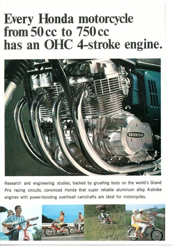 1969 HONDA CB750 FOUR K0 SPORTS SUPERBIKE 8 page Motorcycle Sales Brochure NCS - Picture 2 of 8