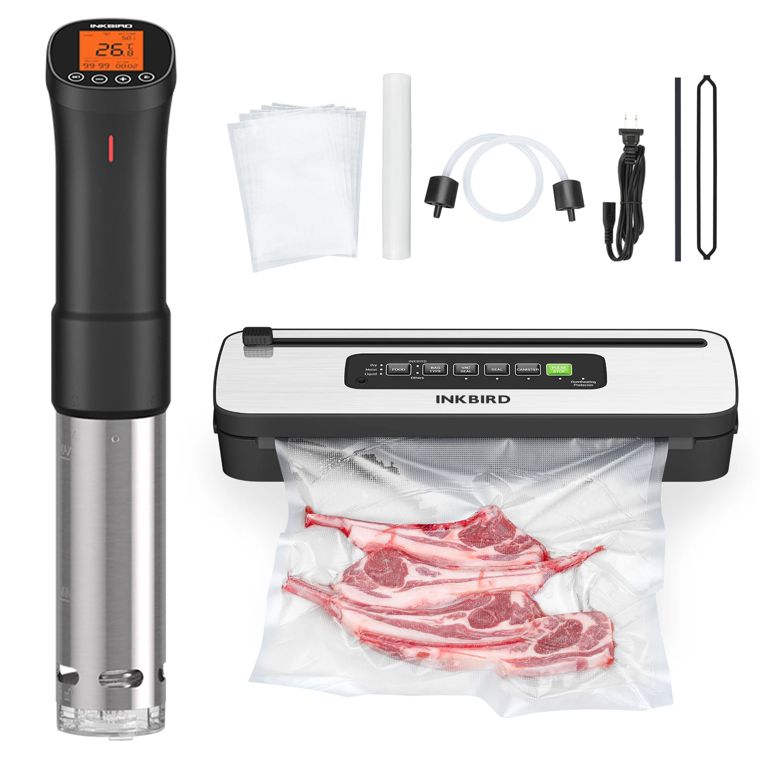 Inkbird Vacuum Sealer Machine Sous Vide Slow Cookers Liquid/Moist/Dry/Canister
Opens in a new window